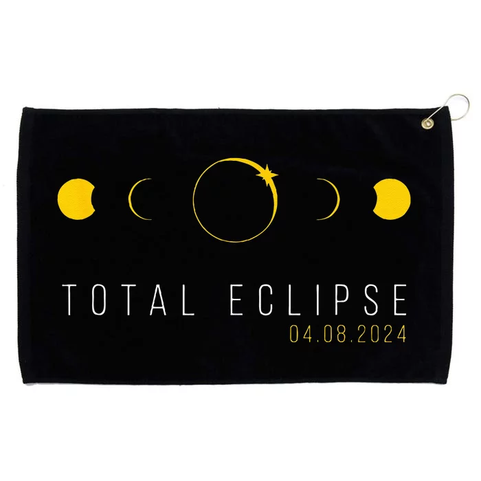 American Totality Solar Lunar Eclipse April 8 2024 Grommeted Golf Towel