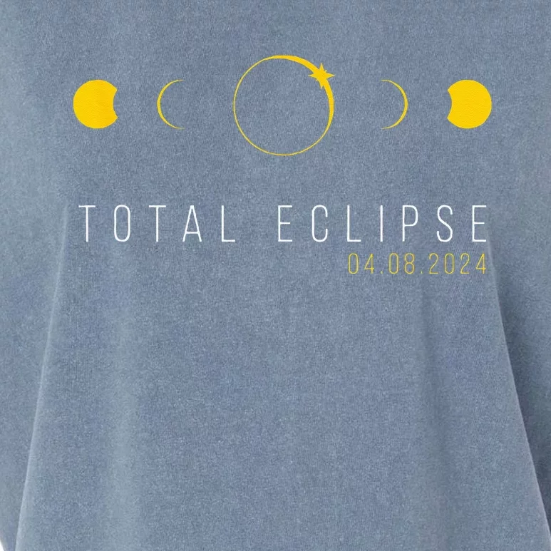 American Totality Solar Lunar Eclipse April 8 2024 Garment-Dyed Women's Muscle Tee