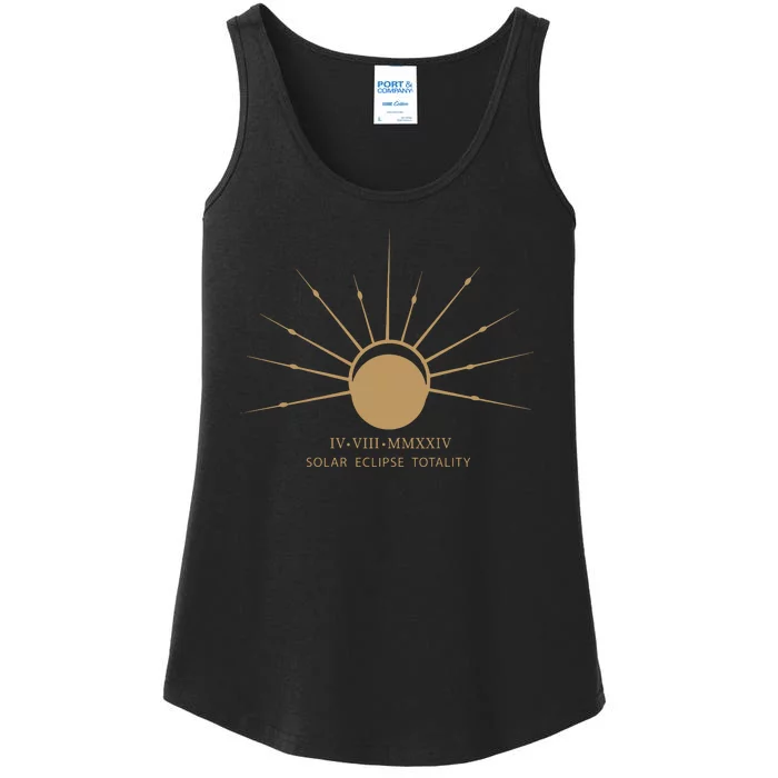 American Total Solar Eclipse April 8th 2024 Ladies Essential Tank