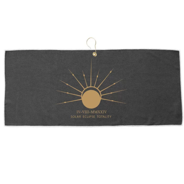 American Total Solar Eclipse April 8th 2024 Large Microfiber Waffle Golf Towel