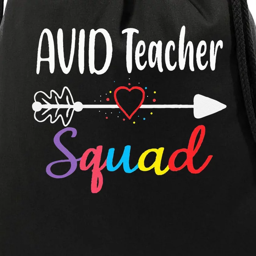 AVID Teacher Squad Funny Back To School Teacher supplies Drawstring Bag