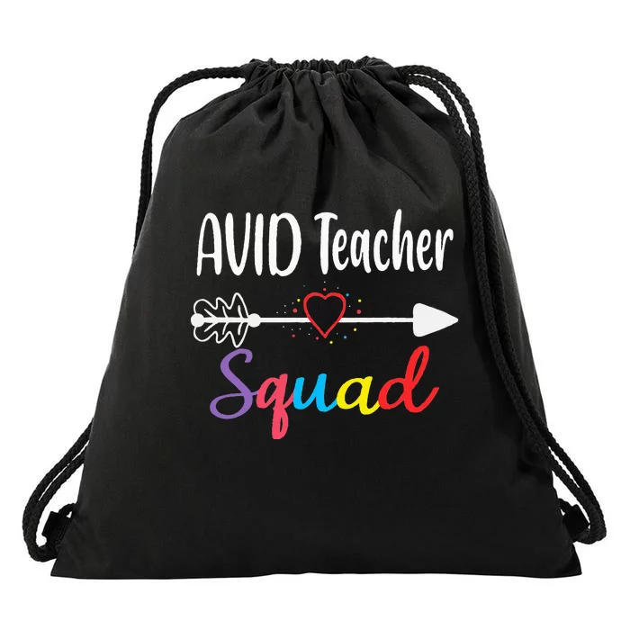 AVID Teacher Squad Funny Back To School Teacher supplies Drawstring Bag