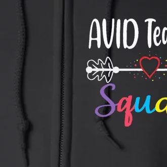 AVID Teacher Squad Funny Back To School Teacher supplies Full Zip Hoodie