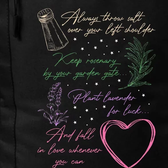 Always Throw Spilled Salt Practical Magic Inspirit Quote Daily Commute Backpack