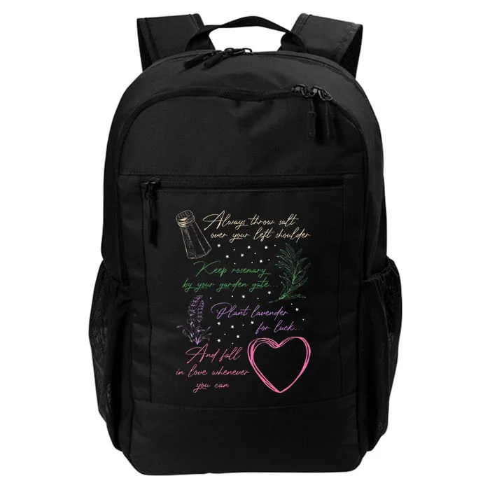 Always Throw Spilled Salt Practical Magic Inspirit Quote Daily Commute Backpack