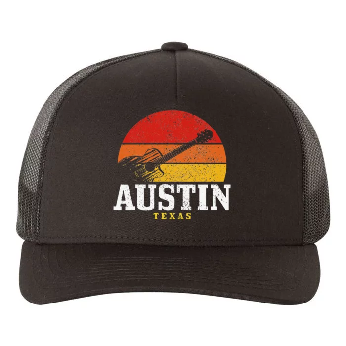 Austin Texas Souvenir Guitar Music Lover Yupoong Adult 5-Panel Trucker Hat