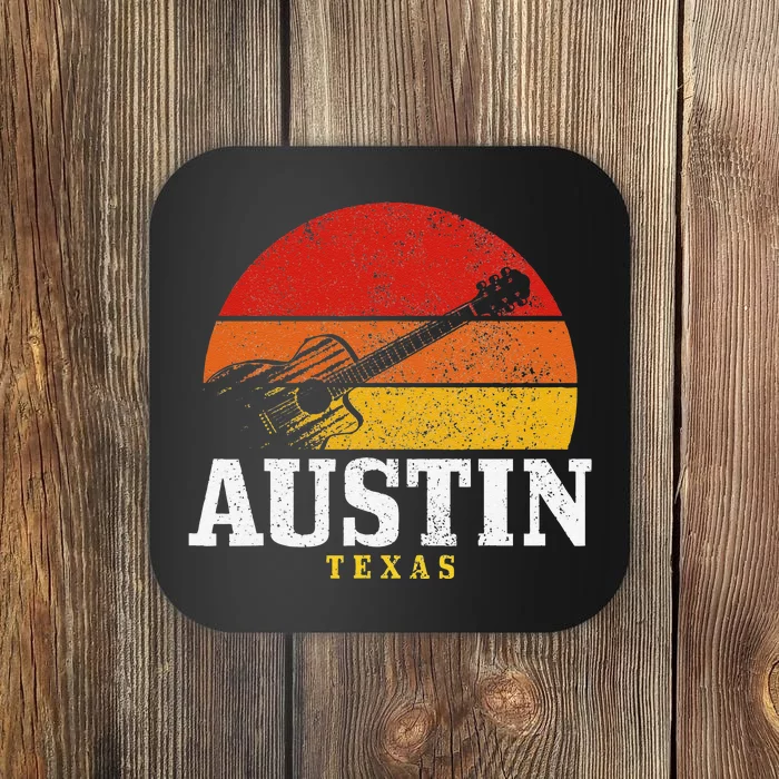 Austin Texas Souvenir Guitar Music Lover Coaster