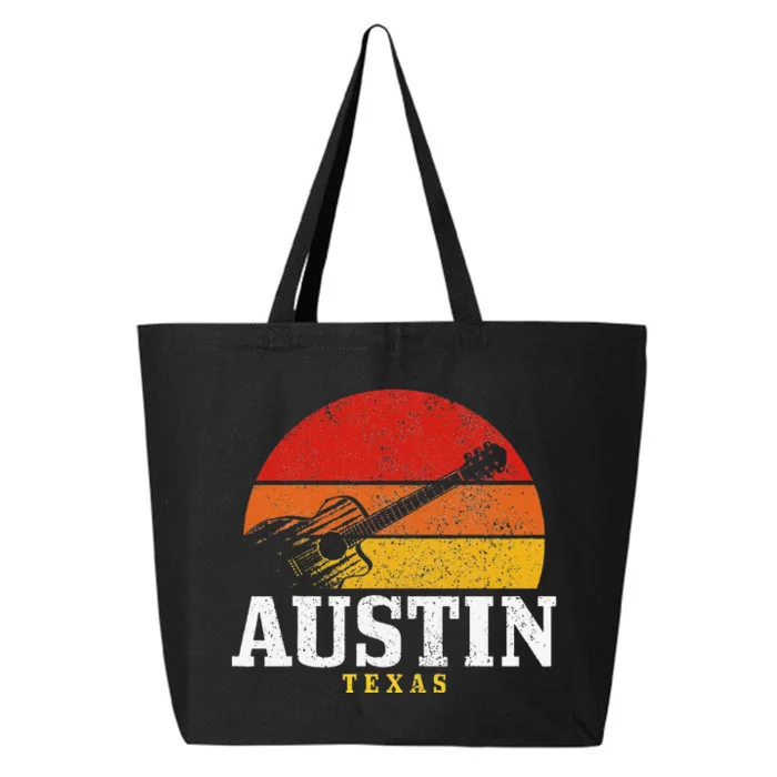 Austin Texas Souvenir Guitar Music Lover 25L Jumbo Tote