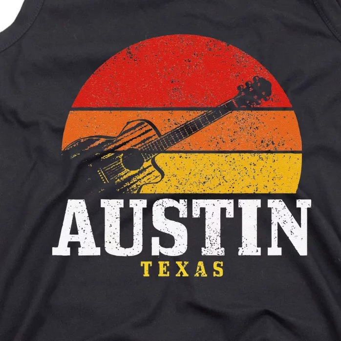 Austin Texas Souvenir Guitar Music Lover Tank Top