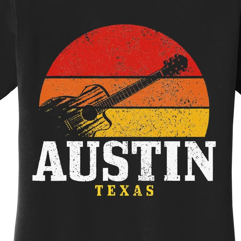 Austin Texas Souvenir Guitar Music Lover Women's T-Shirt