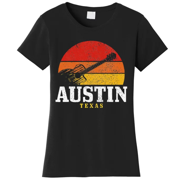 Austin Texas Souvenir Guitar Music Lover Women's T-Shirt