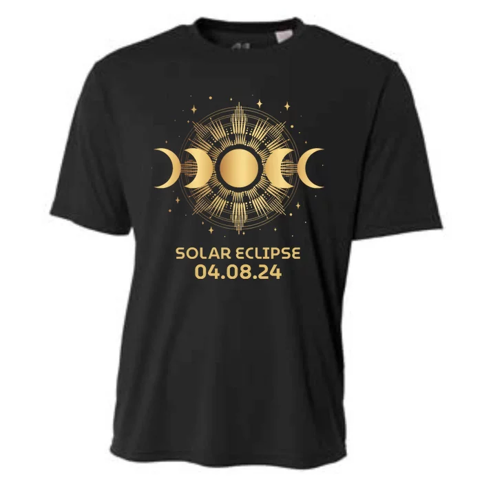 American Total Solar Eclipse April 8th 2024 Cooling Performance Crew T-Shirt