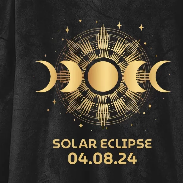 American Total Solar Eclipse April 8th 2024 Hooded Wearable Blanket