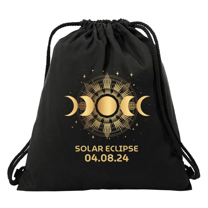 American Total Solar Eclipse April 8th 2024 Drawstring Bag