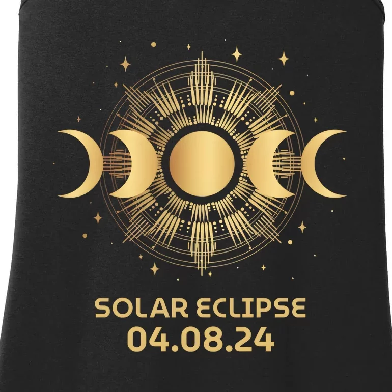 American Total Solar Eclipse April 8th 2024 Ladies Essential Tank