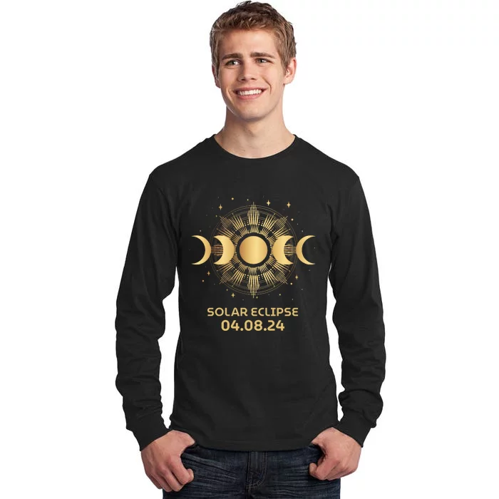 American Total Solar Eclipse April 8th 2024 Tall Long Sleeve T-Shirt