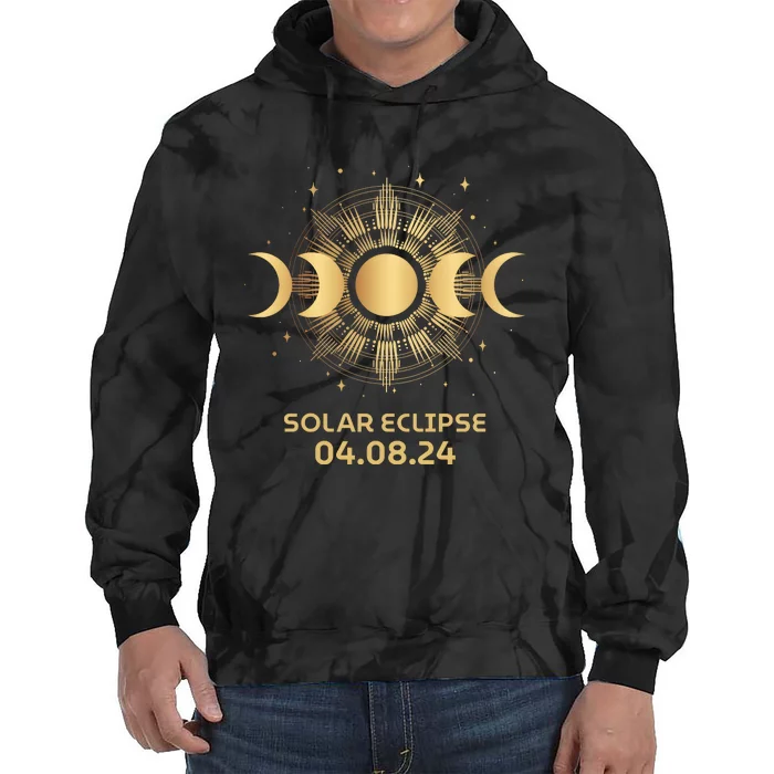 American Total Solar Eclipse April 8th 2024 Tie Dye Hoodie