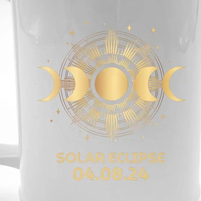 American Total Solar Eclipse April 8th 2024 Front & Back Beer Stein