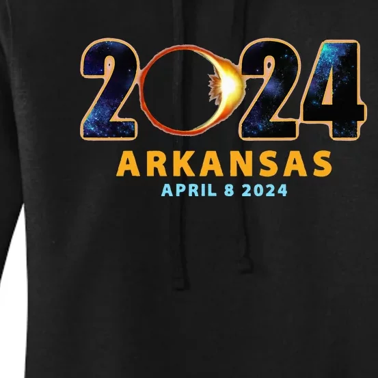 Arkansas Total Solar Eclipse 2024 Women's Pullover Hoodie