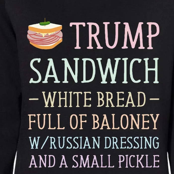 Anti Trump Sandwich Sign Funny Womens California Wash Sweatshirt