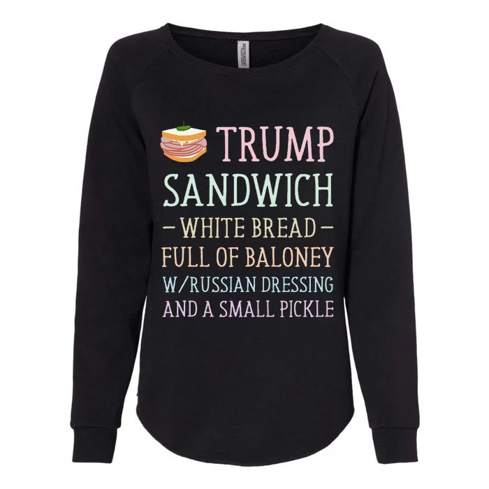 Anti Trump Sandwich Sign Funny Womens California Wash Sweatshirt