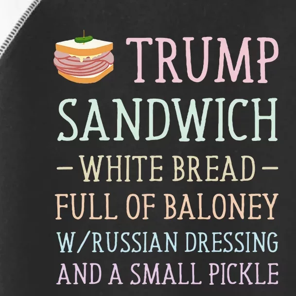 Anti Trump Sandwich Sign Funny Toddler Fine Jersey T-Shirt