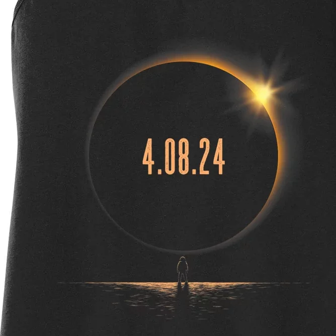 America Totality Spring 4 08 24 Total Solar Eclipse 2024 Women's Racerback Tank