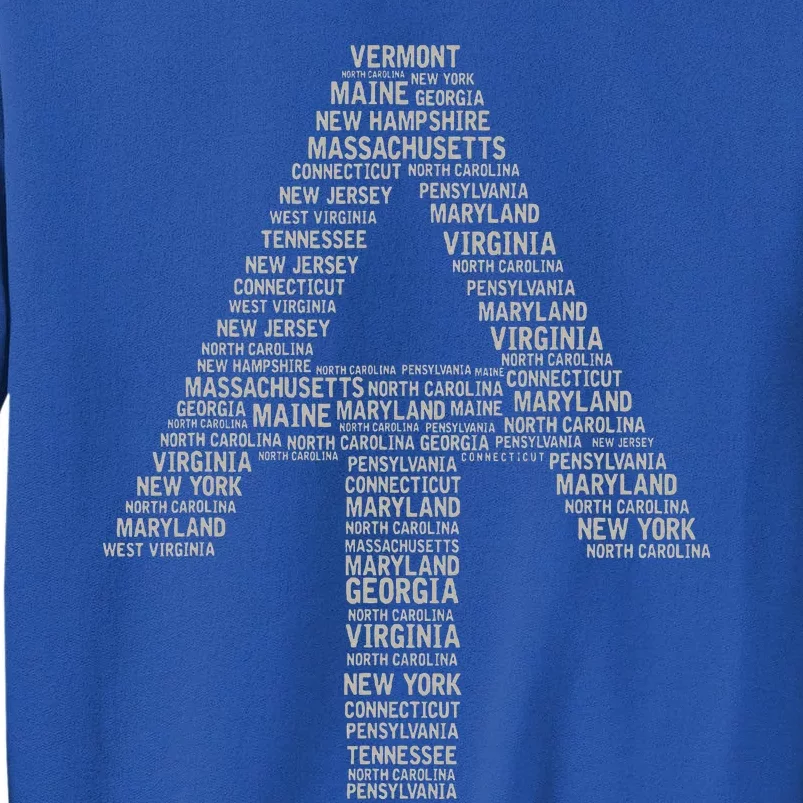 Appalachian Trail Symbol Word Cloud With Us Staates Sweatshirt