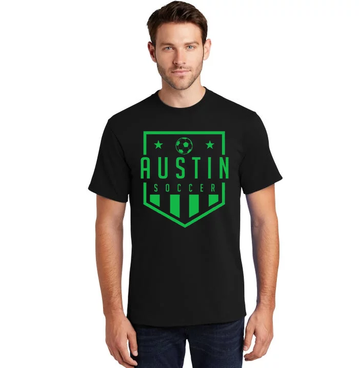 Austin Texas Soccer  Futbol Jersey Kit Badge Match Tall T-Shirt