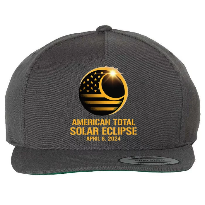 American Total Solar Eclipse April 8 2024 Totality Astronomy Wool Snapback Cap