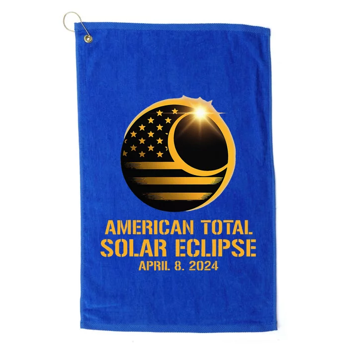 American Total Solar Eclipse April 8 2024 Totality Astronomy Platinum Collection Golf Towel