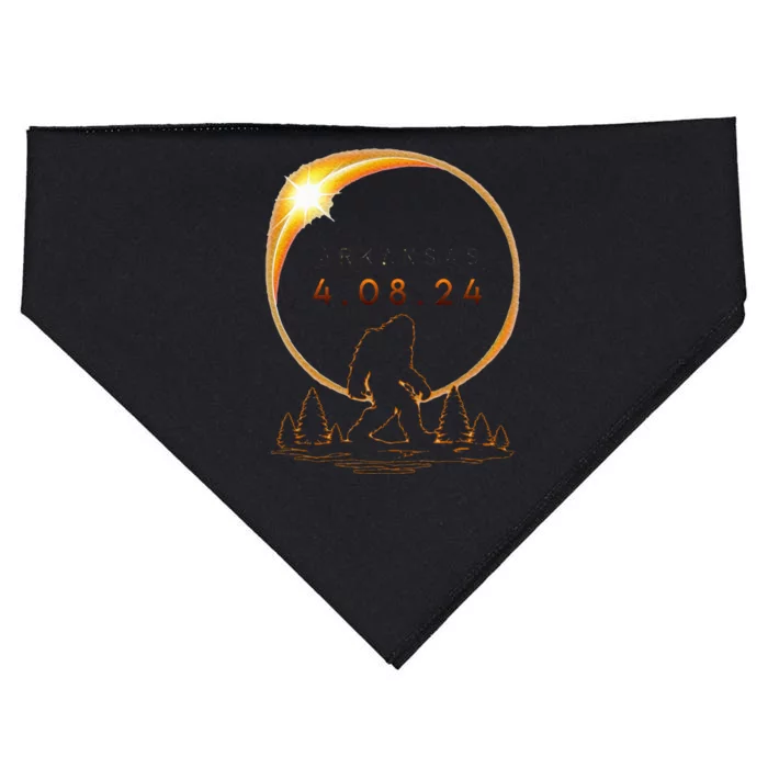 Arkansas Total Solar Eclipse 2024 Bigfoot Solar Eclipse USA-Made Doggie Bandana