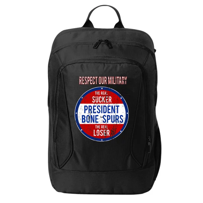 Anti Trump Sucker Loser We Respect Our Military City Backpack