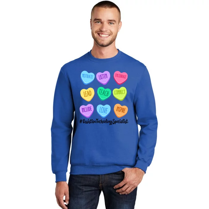 Assistive Technology Specialist Valentine's Day Pastel Heart Gift Sweatshirt