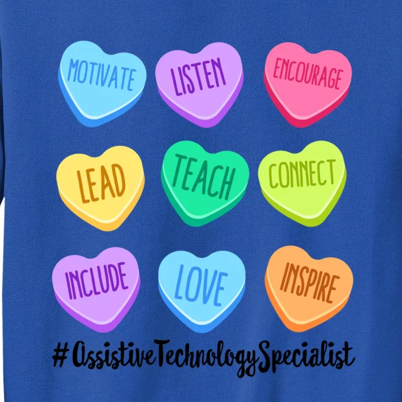 Assistive Technology Specialist Valentine's Day Pastel Heart Gift Sweatshirt