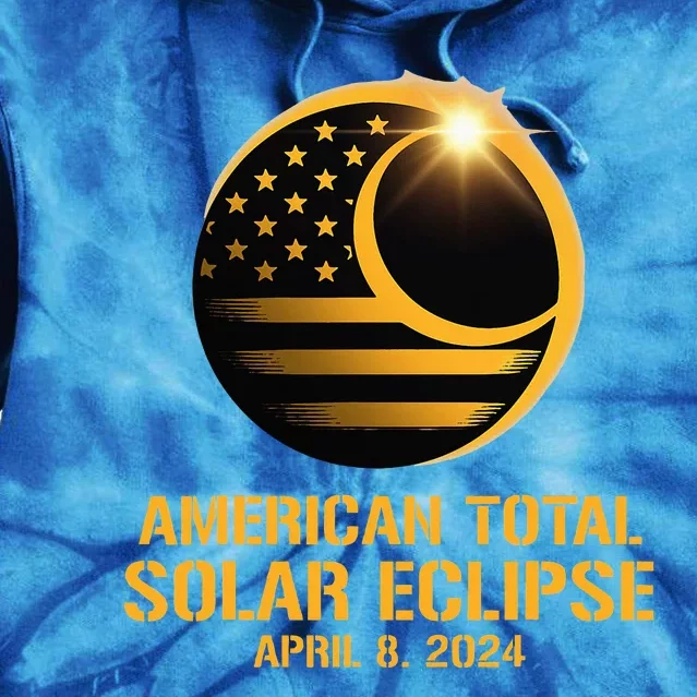 American Total Solar Eclipse April 8 2024 Totality Astronomy Tie Dye Hoodie