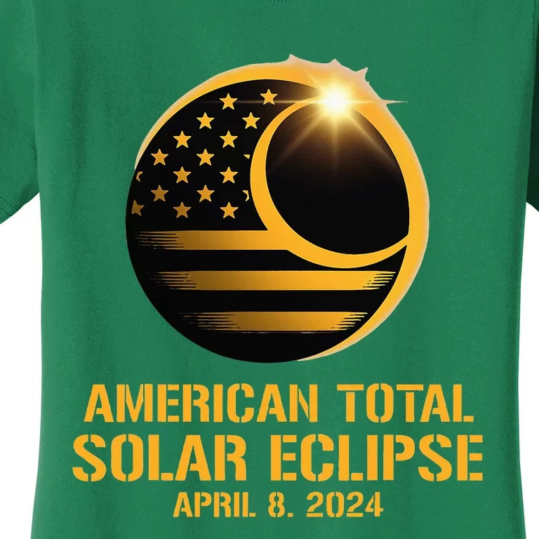 American Total Solar Eclipse April 8 2024 Totality Astronomy Women's T-Shirt