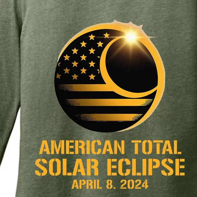 American Total Solar Eclipse April 8 2024 Totality Astronomy Womens CVC Long Sleeve Shirt