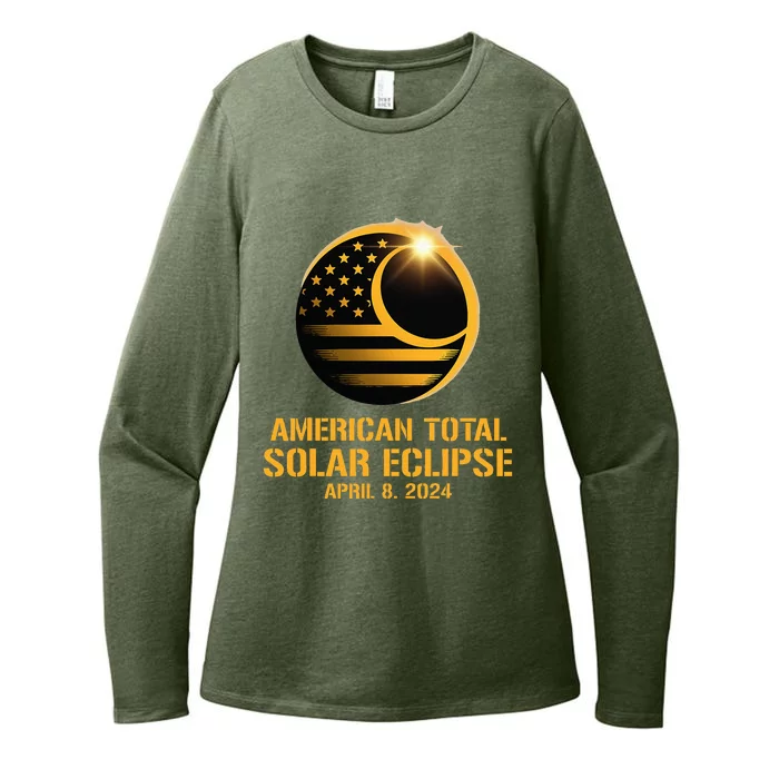 American Total Solar Eclipse April 8 2024 Totality Astronomy Womens CVC Long Sleeve Shirt