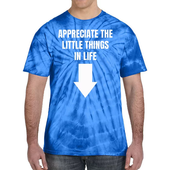 Appreciate The Small Things In Life Funny Arrow Sarcasm Pun Tie-Dye T-Shirt