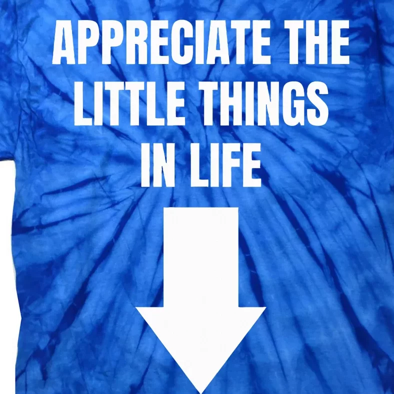 Appreciate The Small Things In Life Funny Arrow Sarcasm Pun Tie-Dye T-Shirt