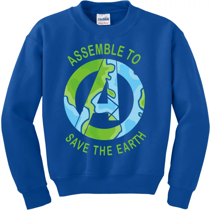 Assemble To Save The Earth Happy Earth Day Gift Kids Sweatshirt