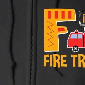 Alphabet Teacher Student F is for Fire Truck ABCs Teaching Full Zip Hoodie