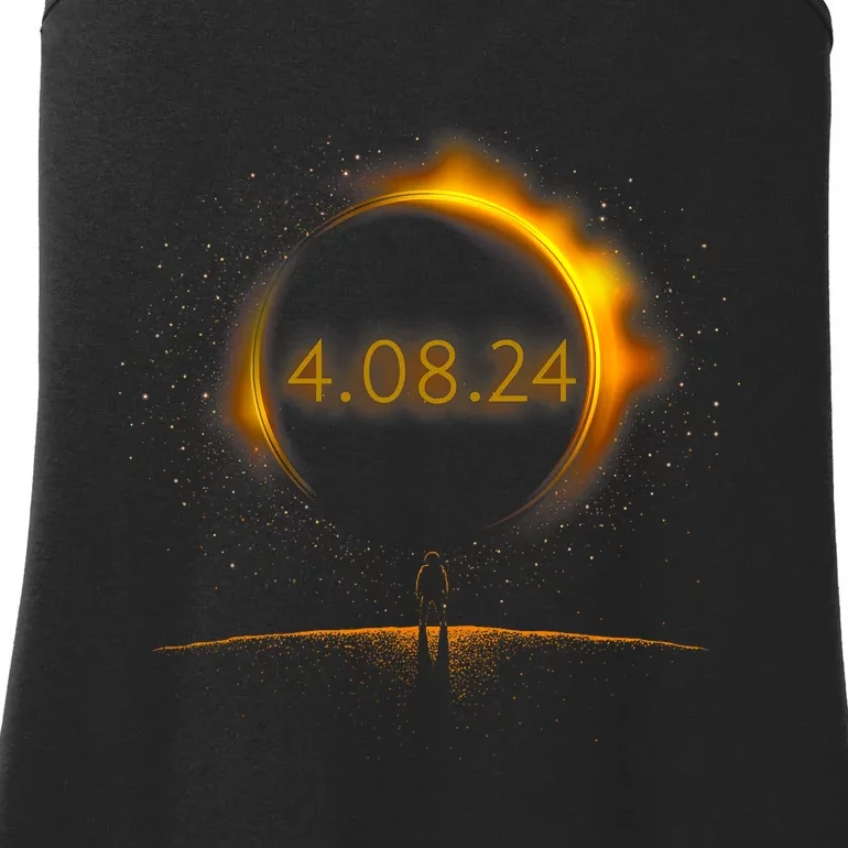 America Totality Spring 4.08.24 Total Solar Eclipse 2024 Ladies Essential Tank