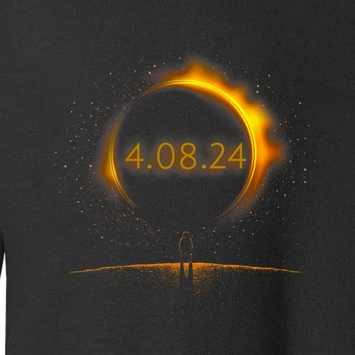 America Totality Spring 4.08.24 Total Solar Eclipse 2024 Toddler Sweatshirt