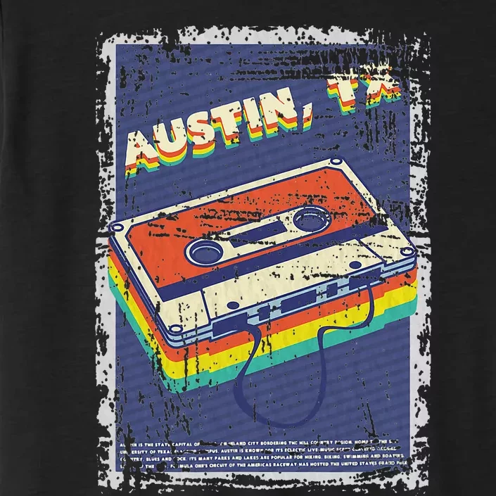 Austin Texas Souvenir Retro Cassette Tape ChromaSoft Performance T-Shirt