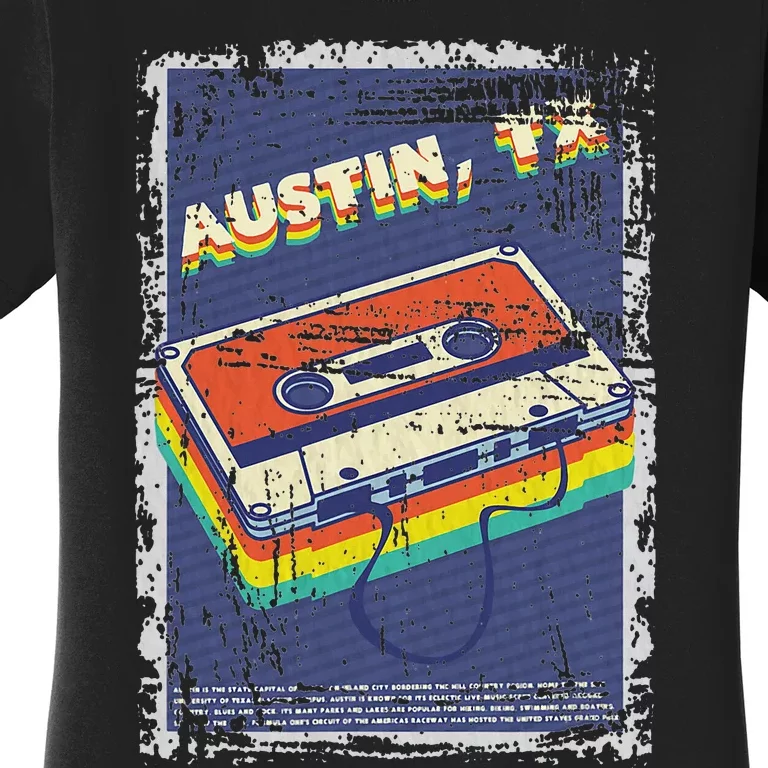 Austin Texas Souvenir Retro Cassette Tape Women's T-Shirt