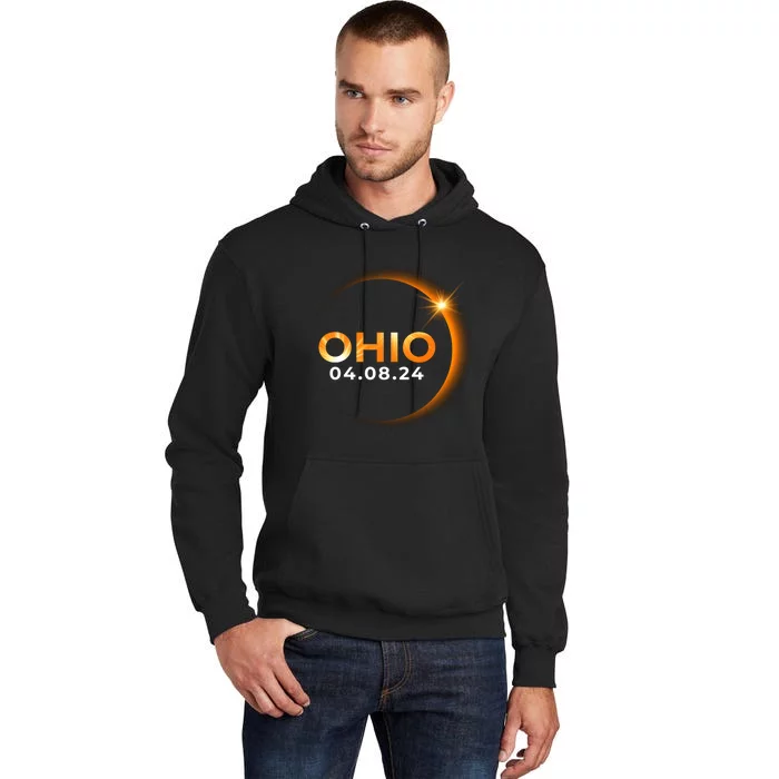 America Total Solar Eclipse Spring April 8 2024 Ohio Tall Hoodie