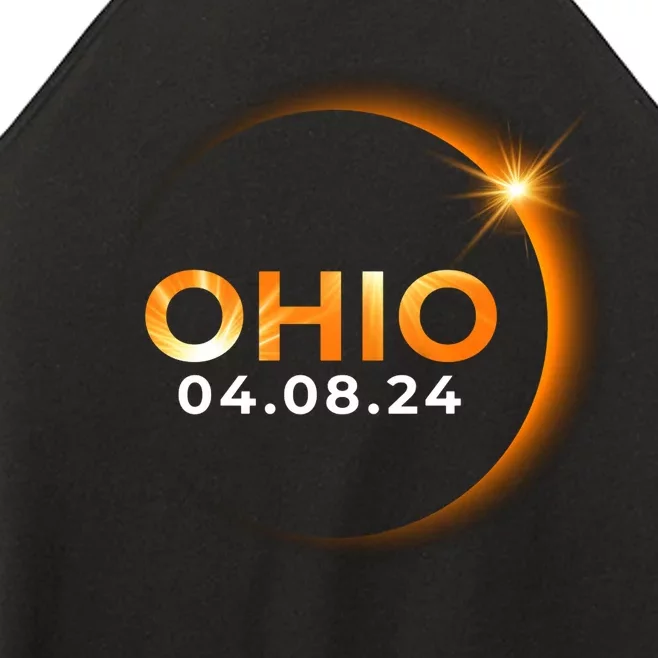 America Total Solar Eclipse Spring April 8 2024 Ohio Women’s Perfect Tri Rocker Tank