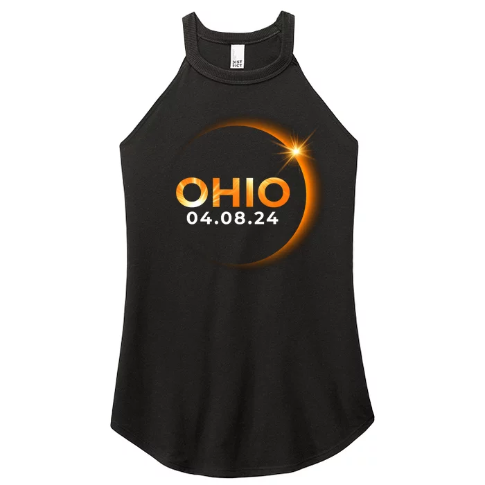 America Total Solar Eclipse Spring April 8 2024 Ohio Women’s Perfect Tri Rocker Tank